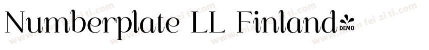 Numberplate LL Finland字体转换